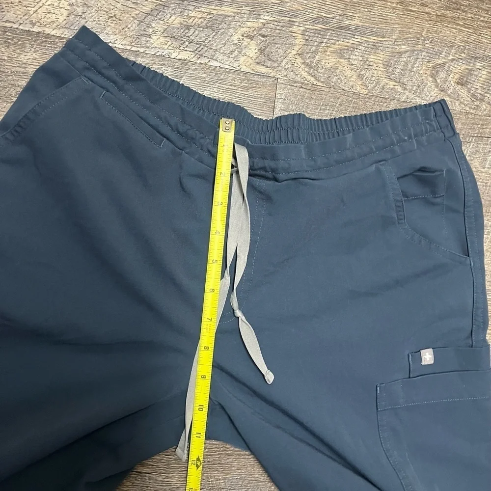 Figs Blue Cargo Pants with Elastic Waistband